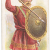 Arms and Armour. A Saxon warrior. 787 A.D. Time of Ravages of the Northmen.