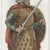 Arms and Armour. A Saxon warrior. 869 A.D. Time of King Edmund.