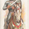 Arms and Armour. A horseman in chain-mail. 1170 A.D. Time of murder of Becket.
