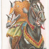 Arms and Armour. An armed horseman with a mace. 1304. Time of conquest of Scotland.