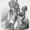 A priestess presenting an idol to a worshipper. See p.187
