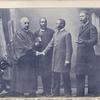 Bishop H. M. Turner receiving James M. Dwane, of South Africa - Bishop H. M. Turner, H. B. Parks, J. M. Dwane, J. S. Flipper