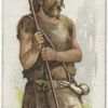 Arms and Armour. [An ancient British warrior.] 55 B.C. Time of Julius Cæsar's invasion.