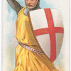 Arms and Armour. [A knight with a war flail.] 1264. Time of Barons' War.