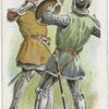 Arms and Armour. [A sword and buckler combat.] 1513. Time of Battle of Flodden.
