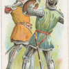Arms and Armour. [A sword and buckler combat.] 1513. Time of Battle of Flodden.