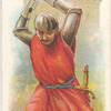 A soldier with a battle-axe. 1264. Time of Barons' War.