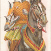 An armed horseman with a mace. 1304. Time of conquest of Scotland.