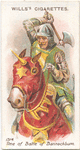 A knight with a battle-axe. 1314. Time of Battle of Bannockburn.