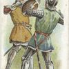 A sword and buckler combat. 1513. Time of Battle of Flodden.