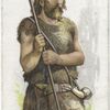 Arms and Armour. An ancient British warrior. 55 B.C. Time of Julius Cæsar's invasion.