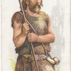 Arms and Armour. An ancient British warrior. 55 B.C. Time of Julius Cæsar's invasion.