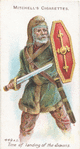 Arms and Armour. A Jutish warrior. 449 A.D. Time of landing of the Saxons.