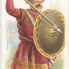 Arms and Armour. A Saxon warrior. 787 A.D. Time of Ravages of the Northmen.
