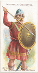 Arms and Armour. A Saxon warrior. 787 A.D. Time of Ravages of the Northmen.
