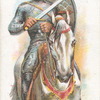Arms and Armour. A horseman in chain-mail. 1170 A.D. Time of murder of Becket.