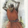 Arms and Armour. A soldier with a battle-axe. 1264. Time of Barons' War.