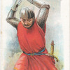 Arms and Armour. A soldier with a battle-axe. 1264. Time of Barons' War.