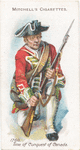 Arms and Armour. A Private, 24th Foot. 1760. Time of Conquest of Canada.