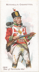 Arms and Armour. A Private, 54th Foot. 1808. Time of Peninsular War.