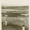 Fishing in Florida : women tourists fishing in the [surf], Florida east coast.