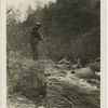 Maj. Welch, one of the the fire commissioners who selected the Shen. Nat. [Shenandoah National] Park, and Great Smokies areas, tries his luck for a trout.