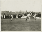 Amateur champion Robert Gardner on one of the Merion greens.