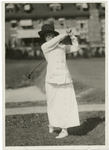 Mrs. R.H. Barlow of the Merion Cricket Club and champion of the Women's Eastern Golf Assoc[iatio]n who led in first day's tournament, national women's golf championship.