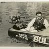 Eldon Travis in his Boyd-Martin Bullet with which he established the class D mile trail record of 41.748 m.p.h. with an Eldo Quad.