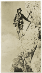 [A moment's pause on ascent of Grand Tetons, Wyoming.]