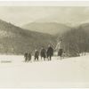 A.M.C. in the Glen, Feb. 1929, Mt. Adams in the distance.