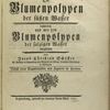 Die blumenpolypen der süssen wasser...