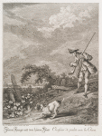Hüener Fænger mit dem hüener Hund.
