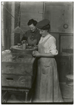 Women using "sand-blast" for etching tumblers in a Pittsburgh factory