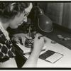 Hamilton Watch Co. Operator vibrates the hairsprings to insure time-keeping qualities of each watch
