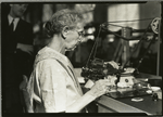 Inspecting barrel bridges, Hamilton Watch factory, Lancaster, Pennsylvania