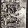 Precision mechanic using depth gauge on a metal boring
