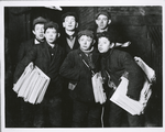 News boys taken under Brooklyn Bridge after midnight