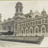 A view of the front facade, Immigration Station, Ellis Island.