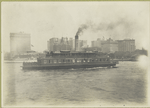 Another view of the ferry boat, as it nears Battery Park. The building under construction (right of center) is the U.S. Customs House, built from 1902-1906.