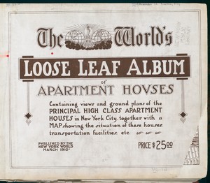 The World's loose leaf album of apartment houses 
