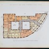 First floor plan of the Paterno, showing upper duplex apartments.