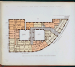 First floor plan of the Paterno, showing upper duplex apartments.