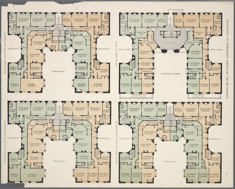 The Brittania. Floor plans NYPL Digital Collections