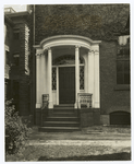 Porch of the Gideon Tucker house, Salem, designed by Samuel McIntire and built in 1806. Now in the garden of the Essex Inst.