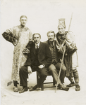 George C. Hazelton and Benrimo, authors of The Yellowjacket, with two characters from the play.