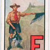 Morse and Semaphore Flag Signalling: F • • – • [recto only]