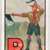 Morse and Semaphore Flag Signalling: P • – – • [recto only]
