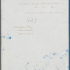 Inside front wrapper, with inscription to Sir John Herschel in ink, and notation "Vol I" in pencil