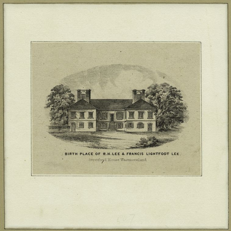 Birthplace of . Lee & Francis Lightfoot Lee, Stratford House,  Westmoreland. - NYPL Digital Collections